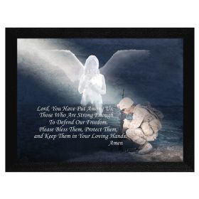 Black Framed "Protect our Soldiers" By Trendy Decor4U, Wall Art