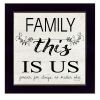 Black Framed "Family - This is Us" by Cindy Jacobs