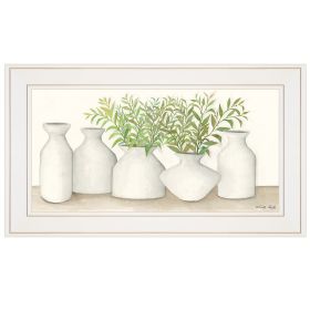 White Framed "Simplicity in White II" by Cindy Jacobs