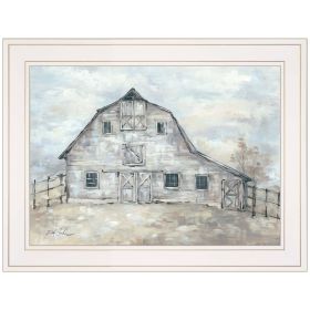 White Framed "Rustic Beauty" by Debi Coules, Ready to Hang