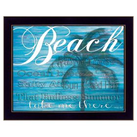 Black Framed "Beach - Take Me There" By Cindy Jacobs