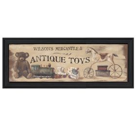 Black Framed "Antique Toys" By Pam Britton