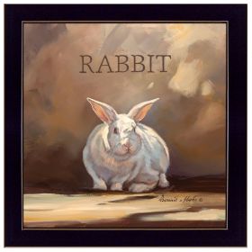 Black Framed "Ruby the Rabbit" by Bonnie Mohr, Ready to Hang