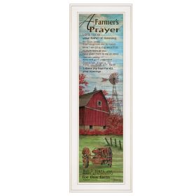 White Framed "Farmers Prayer" by Cindy Jacobs