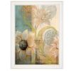 White Frame "Meandering Flowers I" by Dee Dee, Ready to hang