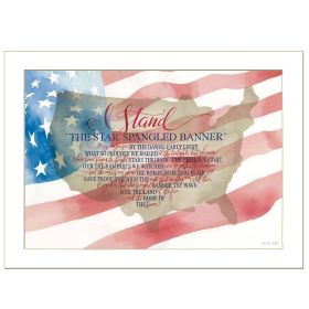 White Framed "I Stand" by Cindy Jacobs, Ready to Hang