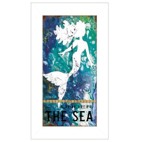 White Framed "Under the Sea" by Cindy Jacobs, Ready to Hang