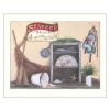 White Framed "Seafood Shack" By Pam Britton, Printed Wall Art