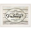 White Framed "Our Family Values" by Cindy Jacobs
