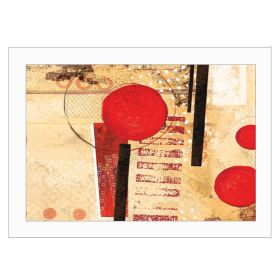 White Framed "Circular Abstract" by Cloverfield & Co