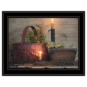 Black Frame Trendy Decor 4U "The Red Basket" ,by Susie Boyer