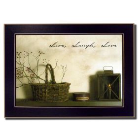 Black Frame "Live, Laugh and Love" By Billy Jacobs