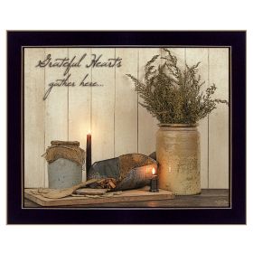 Black Framed "Grateful Hearts" By Susan Boyer, Printed Wall Art