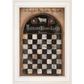 White Framed "Woolsey Board Game" by Pam Britton