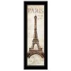 Black Framed "Paris Panel" by Cloverfield & Co, Ready to Hang