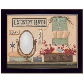 Black Framed "Country Bath" By Pam Britton