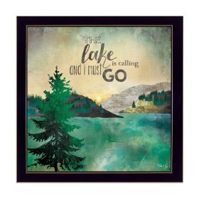 Black frame "This Lake is Calling" By Marla Rae, printed wall art