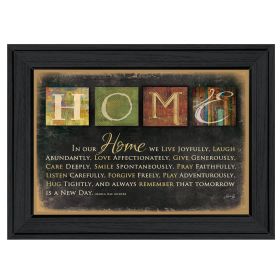 Black Framed "In Our Home" By Marla Rae, Ready To Hang