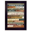 Black Framed "Cabin Rules" By Marla Rae