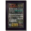 Black Framed "The Lords Prayer" By Marla Rae, Ready To Hang