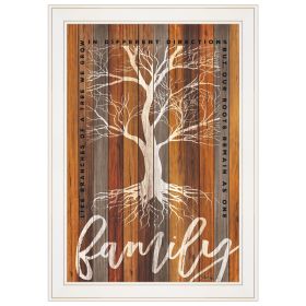 White Framed "Family Roots" by Marla Rae