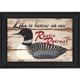 Black Framed "Rustic Retreat" By Linda Spivey