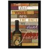 Black Framed "The Best Wine" By Marla Rae, Ready To Hang