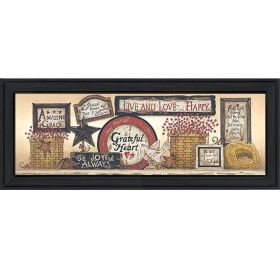 Black Framed "Sign Collector" By Linda Spivey, Printed Wall Art