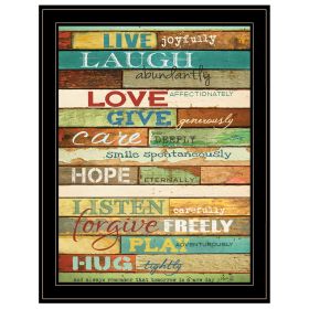 Black Frame "Live Joyfully" by Marla Rae