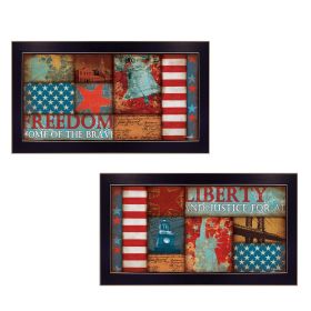 Black Frame "Liberty and Freedom Collection" 2 pc By Marla Rae