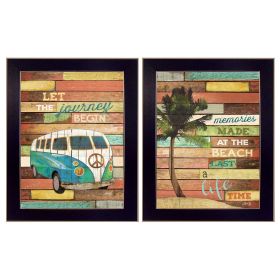 Black Framed "Journey Collection" 2 pc Vignette By Marla Rae