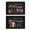 Black Framed "Sports Bar Collection" 2-Piece By Debbie DeWitt