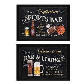 Black Framed "Sports Bar Collection" 2-Piece By Debbie DeWitt
