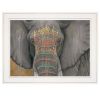 White Framed "Tattooed Elephant" by Britt Hallowell