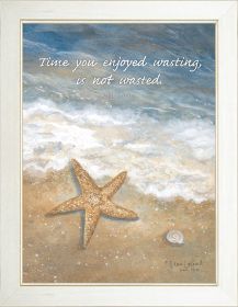 White Framed "Time Wasted" By Annie LaPoint, Printed Wall Art