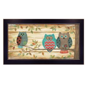 Black Framed "Three Wise Owls" By Annie LaPoint, Wall Art
