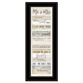 Black Framed "Mr and Mrs" By Marla Rae, Ready to Hang