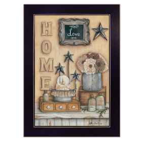 Black Framed "Friends by" by Mary Ann June, Ready to Hang