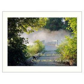White Framed "Beauty" By Trendy Decor4U, Ready To Hang