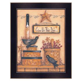 Black Framed "Give Us This Day" By Mary June, Printed Wall Art