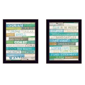 Black Framed "Live in The Present Collection" 2 pc By Marla Rae