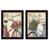 Black Frame "Vintage Bicycles Collection" 2 pc By Debbie DeWitt