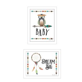 White Framed "Baby Owl/Dream Big Collection"  By Susan Boyer