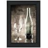 Black Frame "Moody Gray Wine Glass Still Life" by Bluebird Barn