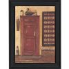 Black frame "Old Red Pie Safe" By Pam Britton, Printed Wall Art