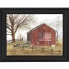Black Framed "Flag Barn" By Billy Jacobs, Framed Poster