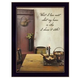 Black Framed "What I love Most" By Susan Boyer, Wall Art