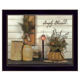 Black Framed "Simply Blessed" By Susan Boyer, Ready To Hang