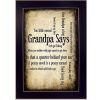 Black Framed "Grandpa Says" By Susan Ball