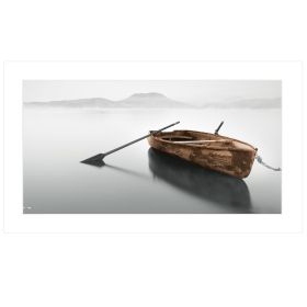 White Framed "Solitude" by Moises Levy